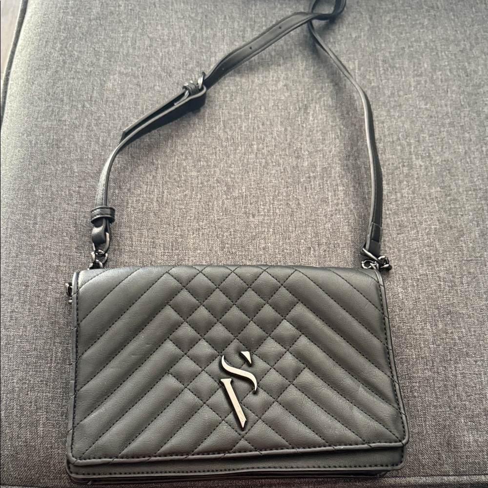 Victoria's Secret Black Quilted Crossbody Bag